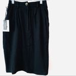 Anthropologie Callahan NWT Black High Rise Knit Knee-length Skirt Photo 4