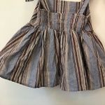 Altar'd State  Ellery Top Blue Peach Multi Striped Tie Strap Peplum Tank Blouse S Photo 9