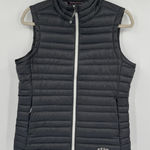 Stio Womens Small Down Puffer Vest Sleeveless Full Zip Quilted Gray Lightweight Photo 0
