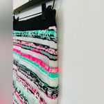 Milly  Paper Yarn Textured Neon Stripe Mini Skirt Size 4 Photo 2