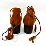 Aquazzura Boheme Tassel Pump Cognac Suede Excellent Condition Original Box sz 36 Brown Photo 9