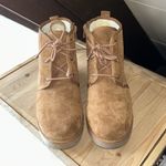 Aspen cushionaire inner wedge heel brown suede lace up boots Tan Size 8 Photo 3