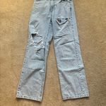 Garage Light Wash Ripped Wide Leg Jeans Photo 0