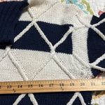 The eagle’s eye vintage large hand knit pullover turtleneck sweater dress flaw Blue Photo 3