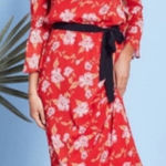 Lovers + Friends  Floral Red Dress Boho Chic Vacation Photo 0