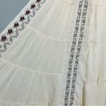 ZARA  Bohemian Summer Beach Ecru Long Embroidered Skirt Size XS-S 100% Cotton Photo 11