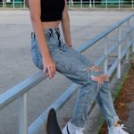 Hollister High Rise Ripped Mom Jeans Photo 0