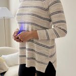 Madewell Crewneck Cabin Stripe Linen Silk Blend Knit Sweater Size S Photo 9