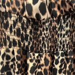 Veronica M NWT Womens Brown Animal Print Smocked Waist A Line Dress Size XS Photo 7