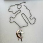 Star Moon Pendant Necklace for Men Women,Streetwear Punk Hip Hop Unisex Style Silver Photo 5
