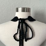 Sue Wong  Vintage Black Crochet Halter Dress Photo 5