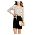 Rebecca Taylor Rebecca‎ Taylor Hidden Agenda Dress champagne black size 6 Photo 12