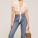 Reformation Rosedale Ruffle Top in Ivory Photo 0