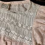 Gunne Sax Scott McLintock Vintage Light Pink Floral Lace Long Sleeve Dress Photo 2