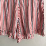 See By Chloe SEE BY CHLOÉ Neo Janis Striped Cotton Poplin Frill Shorts Red Multicolored Photo 6