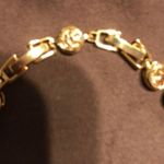Bracelet Gold Plated w/ Round Yellow Stones; 2 Clasps NWOT Never Worn Photo 1
