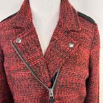 Lucky Brand  Red Black Tweed Women's Jacket Size Small Photo 1