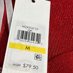 Calvin Klein  medium red dressy pullover v-neck sweater ruched bottom sparkly NWT Photo 10