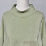 Knox Rose Ruched Side Long Sleeve Mock Neck Sweatshirt Light Green Size XXL Photo 2