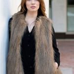Black Swan  | Faux Fur (Brown/Taupe) Vest NWOT Photo 5