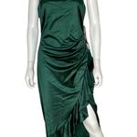 Emerald Sundae  Juniors' Ruffled Side-Pleated Dress Hunter Green Sz L Photo 1