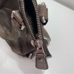 Fossil  Grey Pebbled Leather Tote Bag Top Zip Satchel L Four Corner Pockets Charm Photo 9