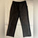 Maison d' Amelie Black Faux Leather High Rise wide leg pants Size M Photo 1