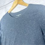 Talbots  Black Metallic Gold Speckled Long Sleeve T-Shirt Top Size Small Petite Photo 3