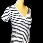 Madewell  black and white striped top Photo 4