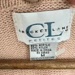 Cricket Lane Petites Vintage Pink Peach Knit Vest‎ Embellished Floral Grannycore Size M Photo 2