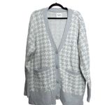 Abercrombie & Fitch  houndstooth gray button up cardigan Large Photo 2