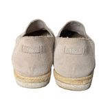 Toms Espadrilles Women's 10 Gray Suede Leather Palma Slip On Shoes Jute Platform Photo 2
