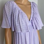 Lalavon Deep V Neck Maxi Dress size S Purple Photo 2