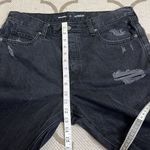 Old Navy  high rise slouchy straight distressed button fly black jeans, 12 tall Photo 9