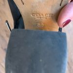 Coach  Ankle Boots Black soft Leather wood Heel Bootie Size 8.5 Photo 7