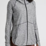 Athleta  Gray Heather Baja UPF Athletic Zip Up Long Sleeve Jacket - Size Medium Photo 0