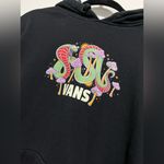 Vans  “Off The Wall” Black Hoodie Mushroom Graphic Sweatshirt Unisex Sz S EUC Photo 2
