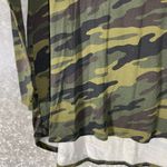 Agnes & Dora  Women's Green Camo Long Sleeve High Low Top - Size Small - Casual Photo 2