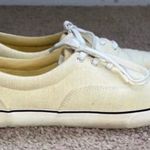 Universal Threads Universal Thread Molly Vulcanized Canvas Low Top Lace Up Sneakers- Pale Yellow Photo 2