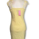 Looney Tunes NWT M Cami Dress Yellow Ribbed Knit TShirt Casual Y2K Twee Streetwear Photo 3