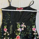Lulus NWOT Blooming For Love Black Floral Embroidered Midi Dress Photo 2