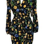 Alexia Admor  Aliana Floral Puff Sleeve Dress Black Multicolor Size Medium NWT Photo 0