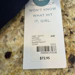 Cacique  NEW Navy Blue Bikini Top SIZE 44F balconette multiway straps Lane Bryant Photo 1