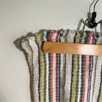 Angie Strapped Smocked Bodice Romper w/ Ruffle Hem Stripe M Photo 6