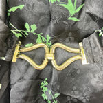 ZARA Jacquard Dress Long Sleeved Black and Green Belted Size S NWT Blogger Fave Photo 7