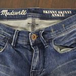 Madewell  Size 26 Skinny Skinny Ankle Zip Jeans Blue Medium Wash Cropped Photo 3
