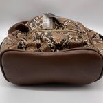 Like Dreams NWT  FAUX LEATHER BROWN FAUX SNAKESKIN BACKPACK Photo 3