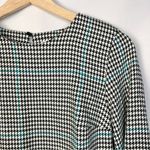 ZARA Black & White Houndstooth Long Sleeve Mini Dress S Photo 2
