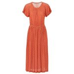 💕STINE GOYA💕 Caitlin Midi Dress ~ Rust Orange Polka Dot Print Medium Photo 10