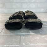 Vionic Sandals Women 8 Black Randi II Boa Snake Print Double Strap Slide Comfort Photo 6